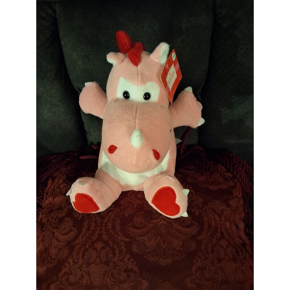 VALENTINES PINK PLUSH DRAGON